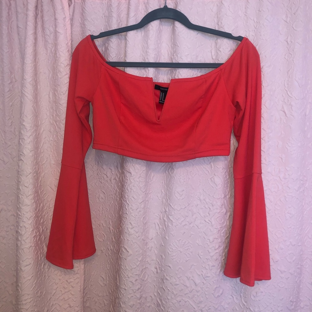 Off the shoulder Red shirt